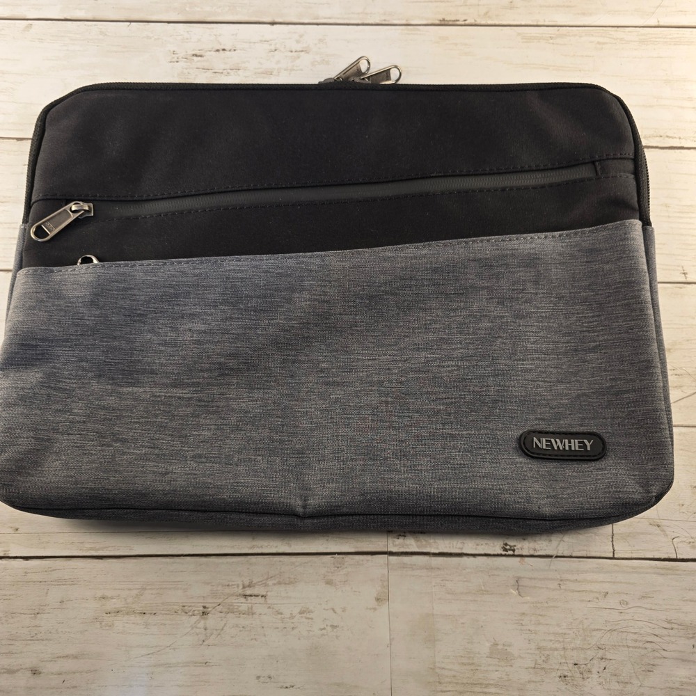 NEWHEY 14 Inch Laptop Sleeve Case Bag Grey Black Water Resistant Padded Cover